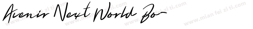 Avenir Next World Bo字体转换